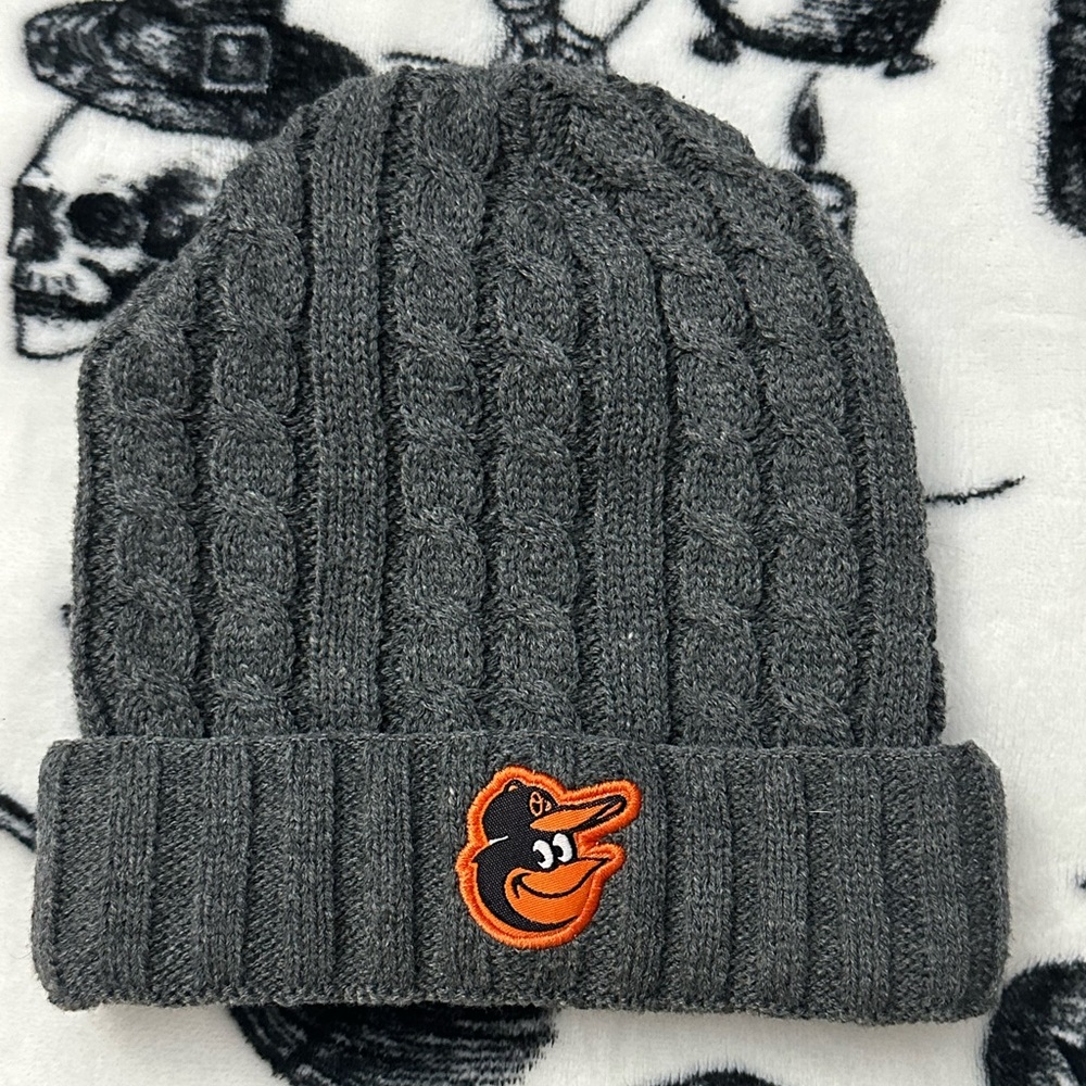 BALTIMORE ORIOLES limited edition collectable SGA giveaway grey knit beanie. s/m